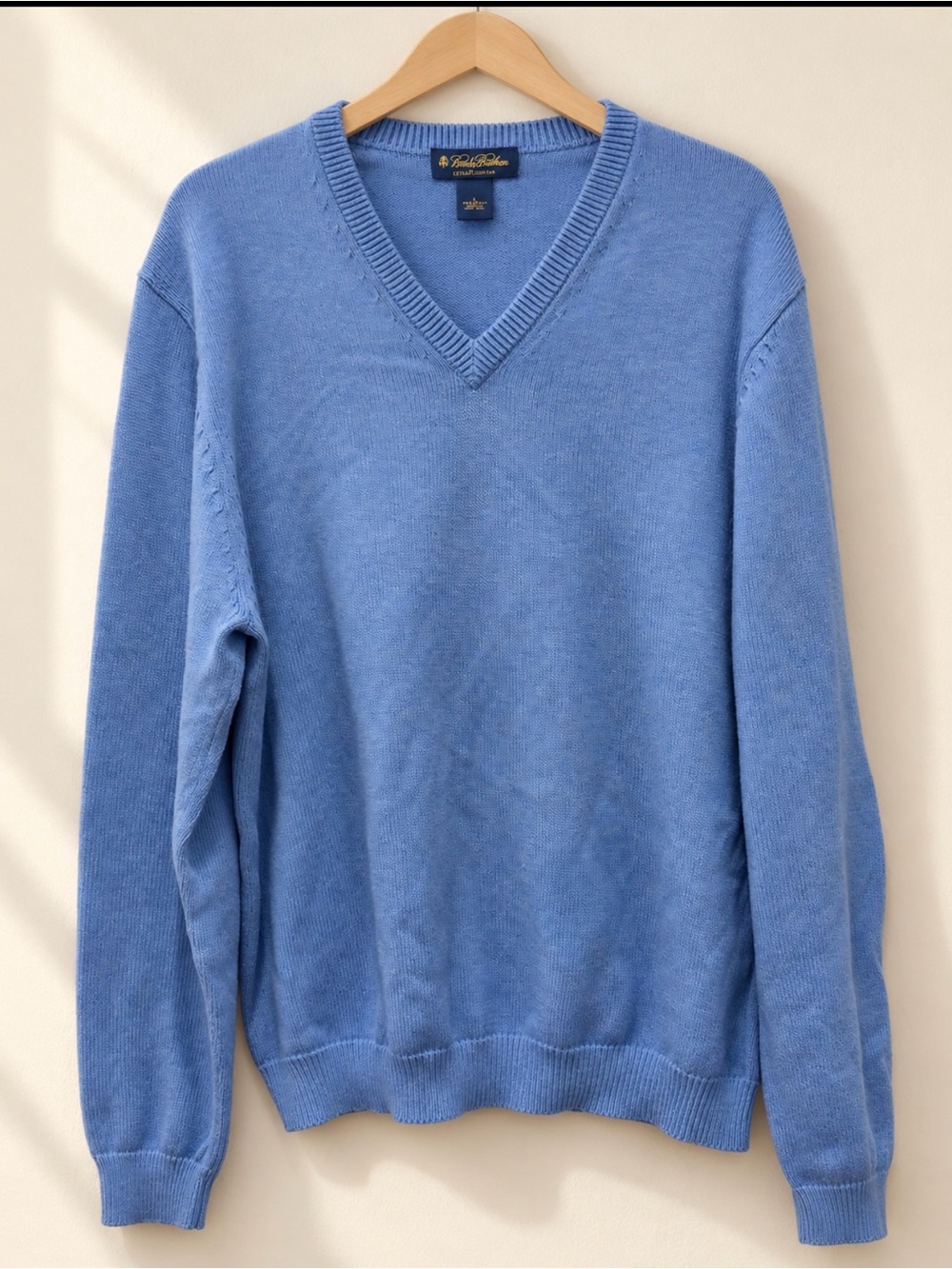 BRooks Brothers v neck cotton sweater size large